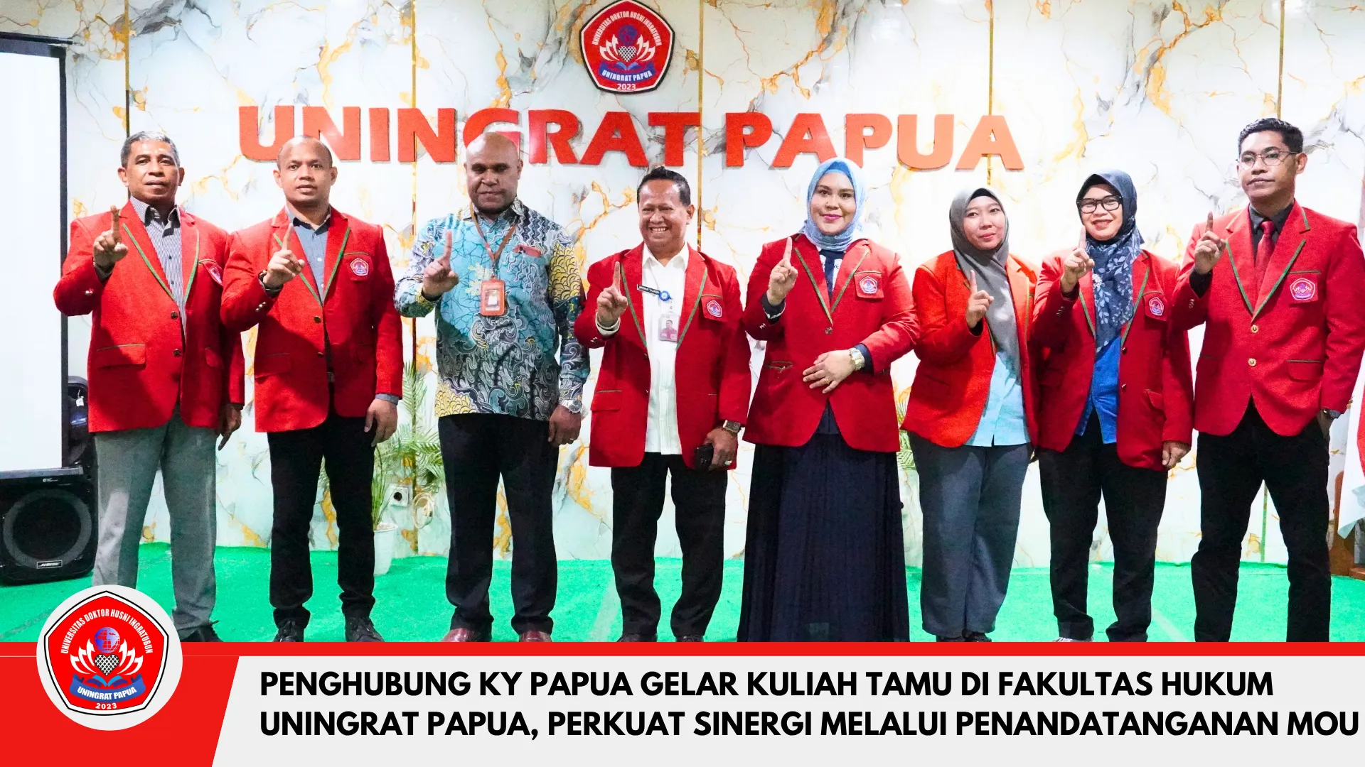 Penghubung KY Papua Gelar Kuliah Tamu di UNINGRAT Papua, Tandatangani Nota Kesepahaman